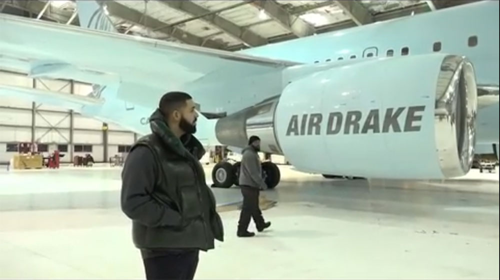 Virgil Abloh Gave Drake's Private Jet a Cloud-Covered Makeover – Robb Report