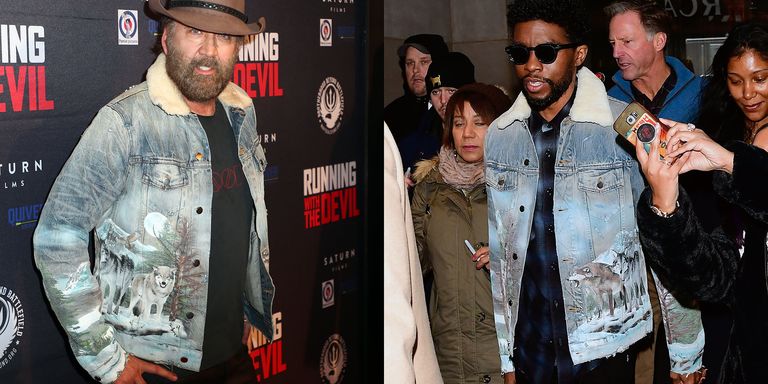This wolf-covered, airbrushed denim jacket has Chadwick Boseman and Nic ...