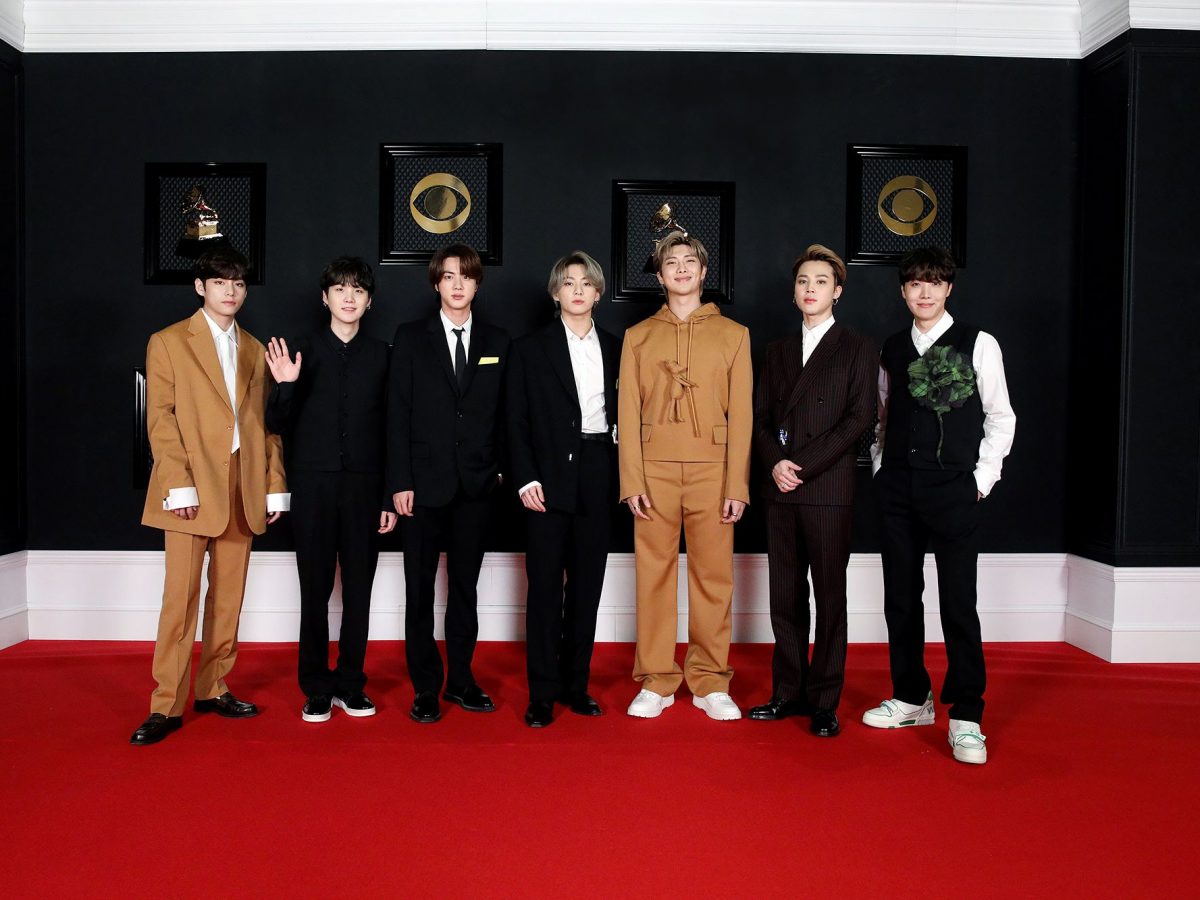 BTS lost at the Grammys in a winning look by Louis Vuitton