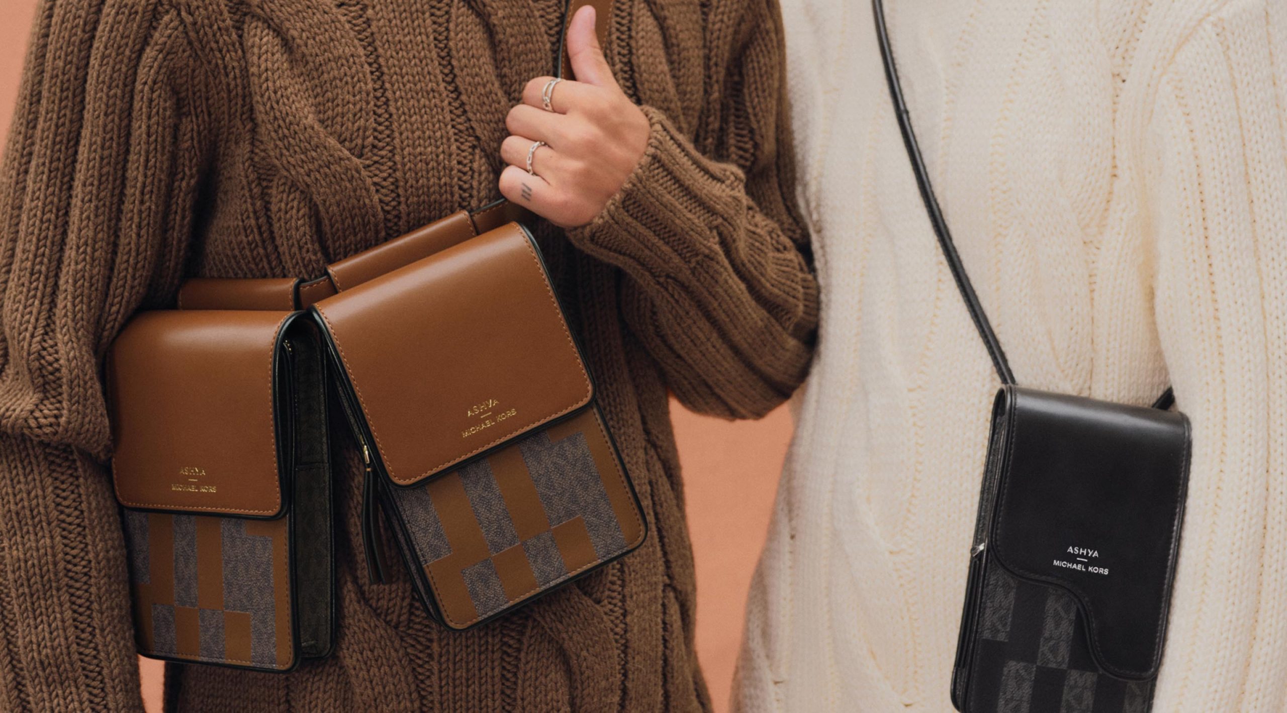 Leather satchel bag CAMILLE Michael Kors | Cognac | Gomez.pl/en