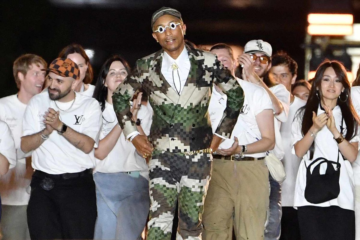 For his first Louis Vuitton Men's collection, Pharrell Williams presented a  solid collection of clothes that referenced his wardrobe over…