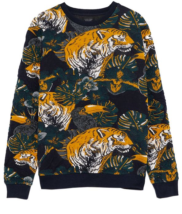 zara tiger print sweatshirt