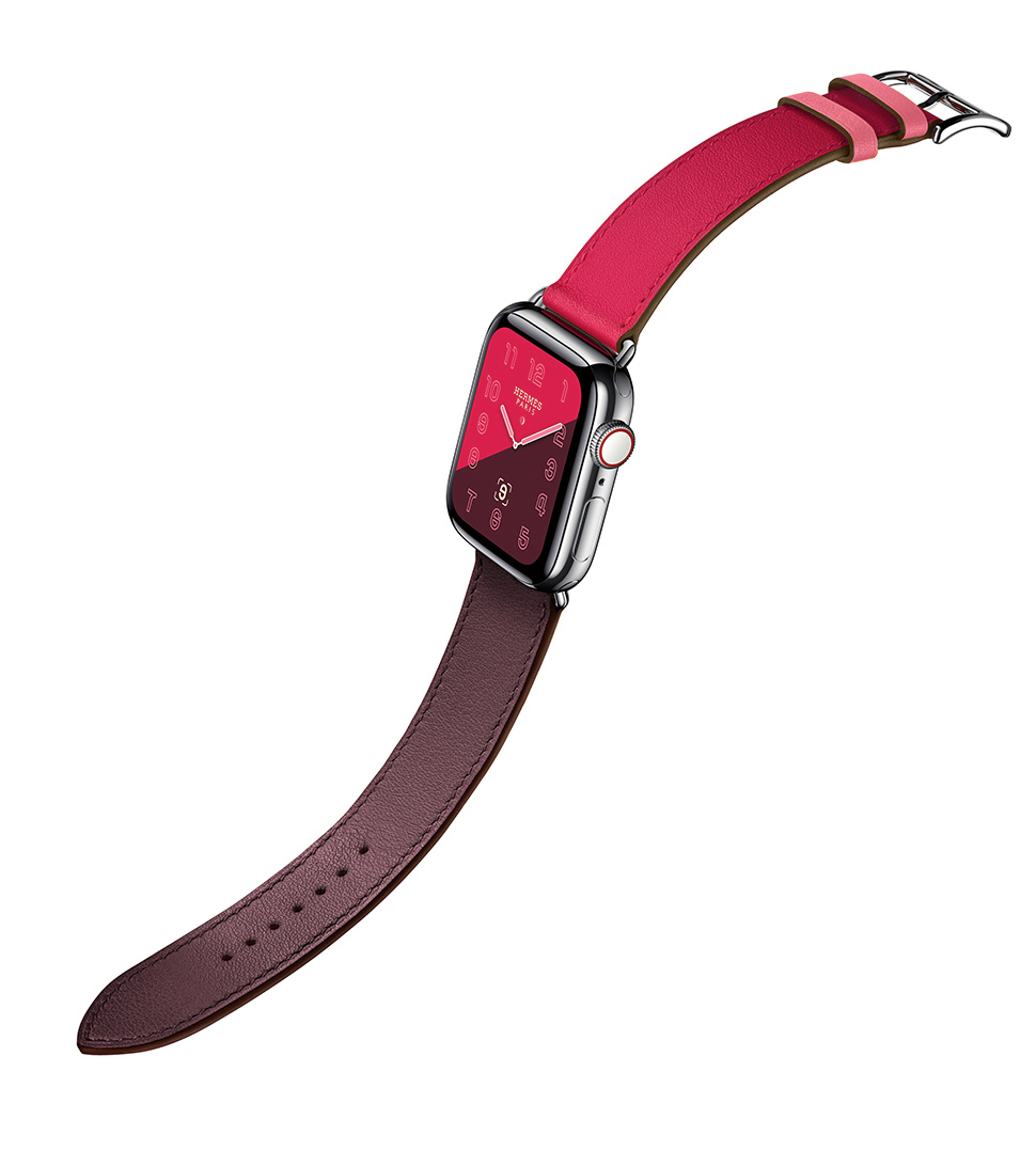 pink hermes apple watch band
