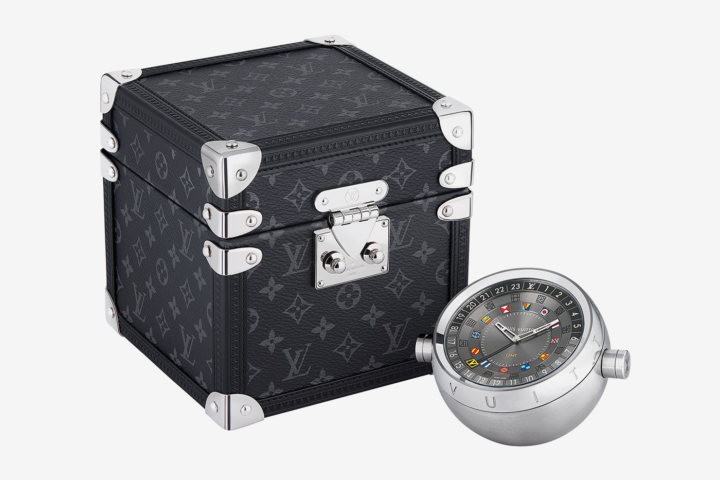 Louis Vuitton's Travel Clock comes with its own Trunk case