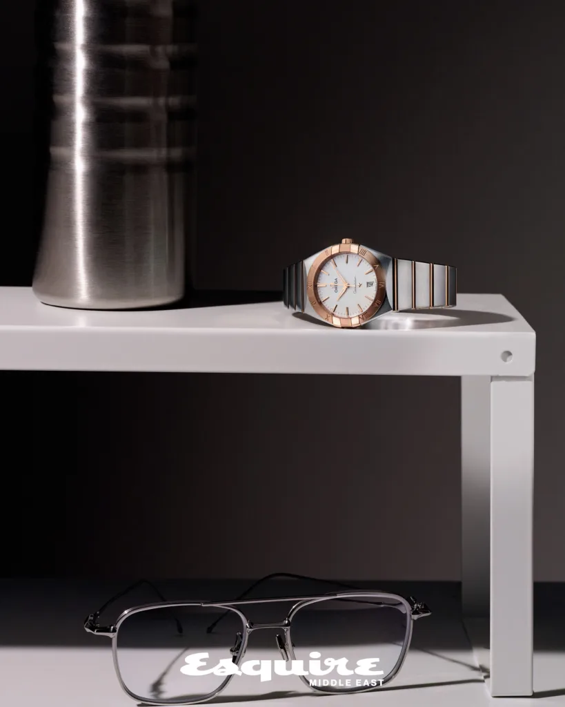 Constellation, 36mm Sedna gold and steel case and bracelet, by OMEGA