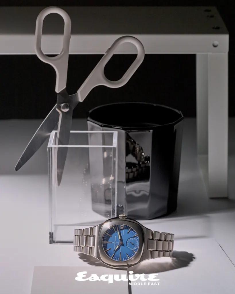Sport Auto Blue, 41.5mm titanium case with titanium bracelet, LAURENT FERRIER